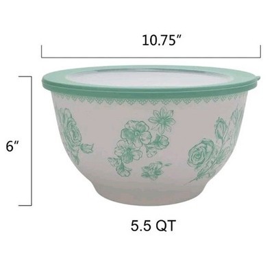 Pioneer Woman ~ Twelve (12) Piece Nesting Bowl Set ~ Melamine ~ AGATHA GREEN Item image 12