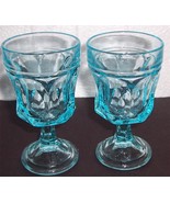 (2) Fostoria Turquoise Ice Blue Depression  Water Glasses - $75.22 CAD