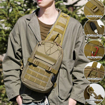 Men Tactical Shoulder Bag Sling Crossbody Chest Nylon Travel Outdoor Bac... - $17.99