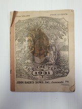 Vintage Agriculture Almanac 1931 John Baer&#39;s Sons Farming, Weather Predi... - £9.87 GBP