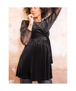 Seraphine *Scarlett* Velvet &amp; Lace Wrap Maternity &amp; Nursing Tunic Top | ... - £48.53 GBP