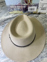 Stetson cowboy hat Dune 5X Gun Club fur felt Silverbelly size 7 3/8  - £115.63 GBP