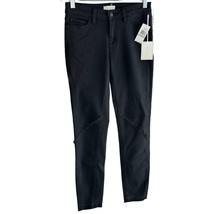 1.STATE Frayed Released Hem Skinny Black Jeans Womens sz 27 Super Wash D... - $17.99