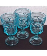 (3) Fostoria Turquoise Ice Blue Depression  Water Glasses - $82.06 CAD