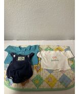 Vintage Cabbage Patch Kid Denim Romper &amp; 2 Shirts-1 Tee Shirt 1 Matching... - $1,742.69 MXN