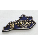 Kentucky die cut rubber fridge magnet gold blue Frankfort Bluegrass State - $12.59 CAD