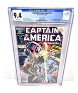 Captain America Annual #8 CGC 9.4 Newsstand Wolverine Battle Marvel Comi... - £137.74 GBP