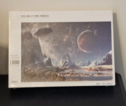 NEW SEALED 1000 Piece Puzzle Wood Puzzle Astronomy Planet Space - $14.85