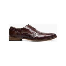 Men's Stacy Adams Shoes Crocodile Leather Print GABARDO 25681-221 Cognac image 8