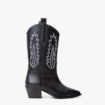 The Togg Black Leather Cowboy Women Boot Final Sale! image 3