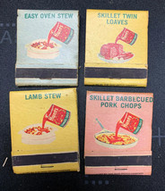 Hunt&#39;s Tomato Sauce Vintage Matchbooks Lot of 4 With Recipes - $9.49