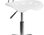Bright White And Chrome Swivel Task Office Chair With Tractor Seat From ... - $82.99
