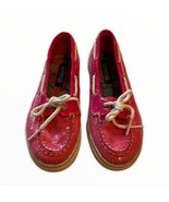 Sperry Biscayne 1 Eye Pink Sparkle Boat Shoes Girls Sz 11.5 - $17.28
