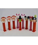 Lot  9 Vintage Pez Dispencers Witch Santa Claus Easter Bunny Mickey Minn... - £15.56 GBP
