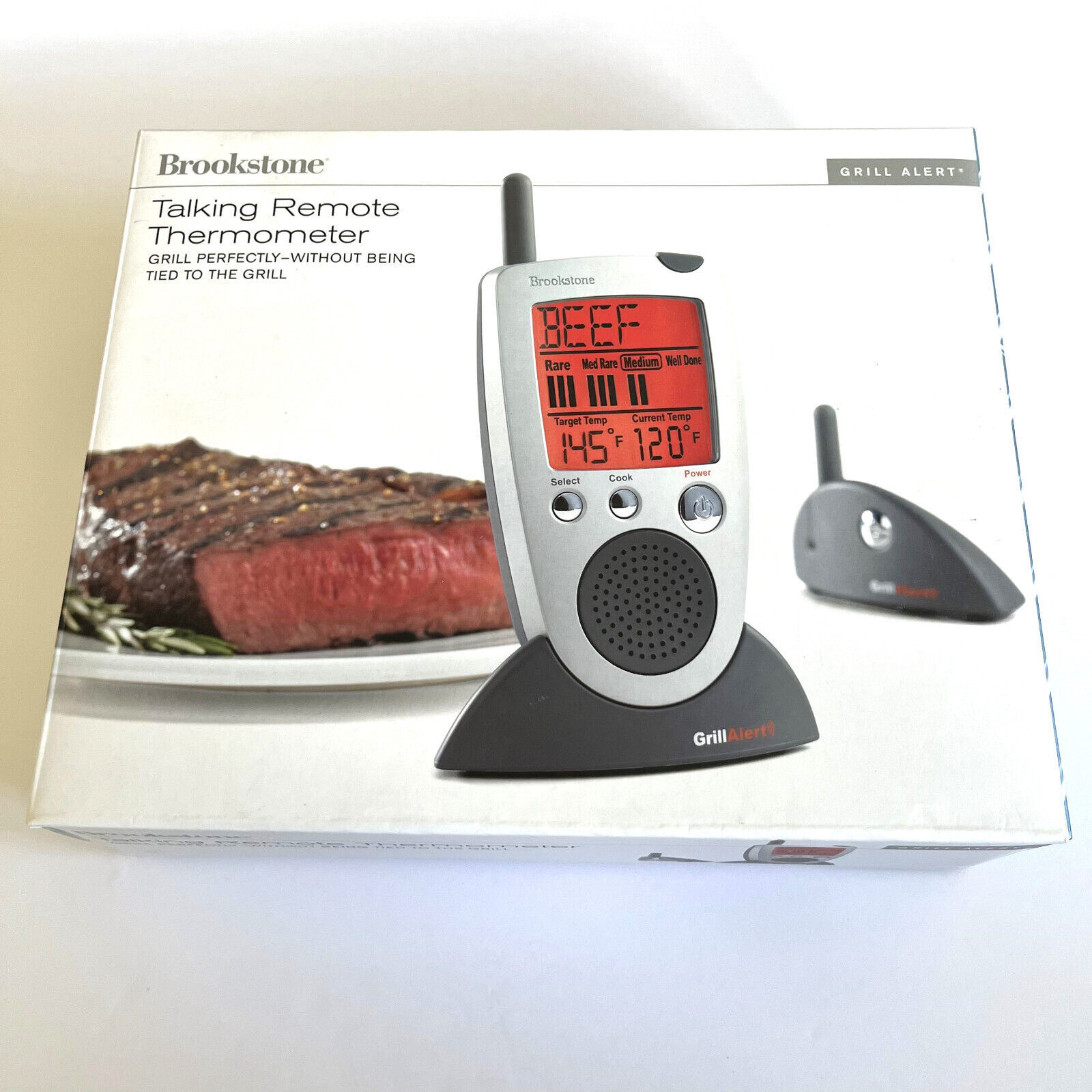 Primary image for Brookstone Talking Remote Meat Grill Thermometer Wireless