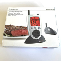 Brookstone Talking Remote Meat Grill Thermometer Wireless - £19.97 GBP