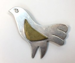 Sterling Silver Bird Brooch Pin Unsigned Unmarked Tested  - £61.08 GBP