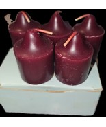 Partylite V0628- 5 Raspberry Mulberry Votive Candles, Bell Top, New in Box - €7,44 EUR
