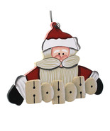 Layered Wood Santa HoHoHo Christmas Ornament Gift Tag - £2.35 GBP