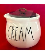 Rae Dunn Farmhouse Creamer w Wood Lid + Leather Loop Artisian Collection... - $188.16 MXN