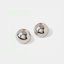 Hemispherical Stainless Steel Clip On Earrings - $14.27+