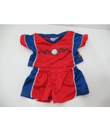 Build a Bear clothes outfit soccer uniform jersey shirt shorts blue red 97 - £5.44 GBP
