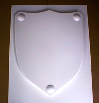 Medieval Celtic Renaissance Plain Smooth Shield Mold Make With Plaster or Cement image 2