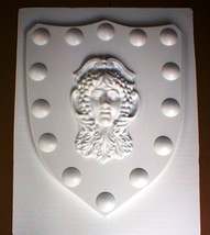 Medieval Celtic Renaissance Plain Smooth Shield Mold Make With Plaster or Cement image 4