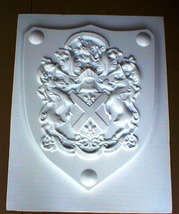 Medieval Celtic Renaissance Huge Mold 24x30 Clavo Shield Using Plaster or Cement image 5