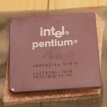 Intel Pentium 166 MHZ CPU P166 A80502166 1993 - Tested &amp; Working 01 - £18.36 GBP