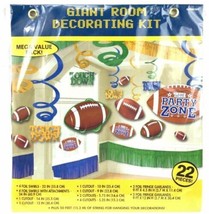 Giant Room Decorating Kit FOOTBALL - The Party Zone - 22 Pieces Mega Val... - $21.36