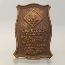 Vintage Cubs BSA The Cub Law (Retired) Wall Plaque Boy Scouts Of America - £34.14 GBP