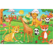 Colorful Wooden Jigsaw Puzzles for Kids 3-8: 30-Piece Educational Toy Set - $12.99