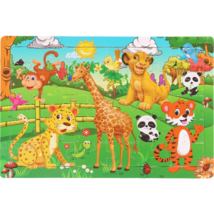 Colorful Wooden Jigsaw Puzzles for Kids 3-8: 30-Piece Educational Toy Set - £10.44 GBP