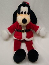 Walt Disney Very Nice Christmas Goofy Santa Clause 18&quot; Plush Stuffed Animal Toy - $24.74