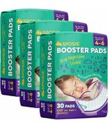 Sposie Overnight Diaper Booster Pads, 90 pc  Fits Diaper Sizes 4-6 - £40.09 GBP