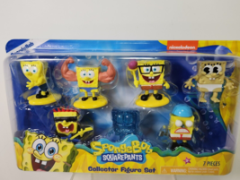 SpongeBob SquarePants Collectible Figure Set 7 Pieces 2&quot; Nickelodeon Cake Topper - £11.95 GBP