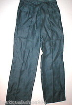 NWT $119 Womens New Jones New York Linen Pants Slacks Slate Blue 8 Office Work  - £92.67 GBP