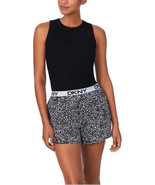 DKNY Womens Pajamas Black Multicolor Tank Top Shorts Sleeveless Soft Logo - $53.32 CAD