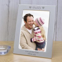 Personalised Daddy Silver Plated Photo Frame Gift Fathers Day Birthday Christmas - £12.61 GBP