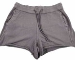 JoyLab Women&#39;s Brown Stretch Pockets Mid Rise Drawstring Sweat Shorts Me... - £8.64 GBP