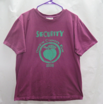 Oregon Country Fair Security Staff Peace Officer T Shirt Organic Sz L USA Vtg - £29.86 GBP