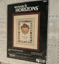 Monarch Horizons Counted Cross Stitch Kit CS54 Flying High Birth Record New MIP - £9.13 GBP