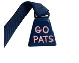 New England Patriots Football Hand Painted 3&quot; Metal Blue Cow Bell - £8.69 GBP