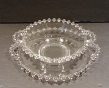 Imperial Candlewick Double Handled Beaded Bowl &amp; Plate Clear Glass - $22.49