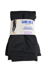 Muk Luks LUK-EES  -1X/2X -Black Fleece Lined Leggings New with patterns - £10.28 GBP