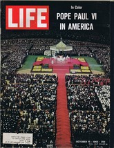 ORIGINAL Vintage Life Magazine October 15 1965 Pope Paul VI in America - £19.73 GBP