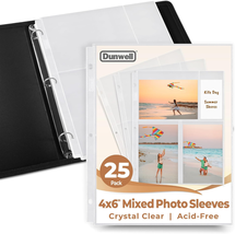 Dunwell Photo Album Refill Pages - (4X6 Mixed Format, 25 Pack) for 150 P... - $15.08