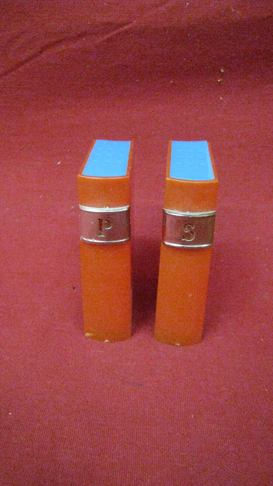 Primary image for Vintage Plastic Red Books Salt & Pepper Shakers