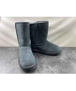 Bearpaw Boots Women 7 M Elizabeth Shoes Gray Suede Leather Lace Up Snow ... - $361.33 MXN